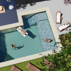 Casa en "Rifugio Nel Lago": Piletas de jardín de estilo  por Sinapsis Estudio