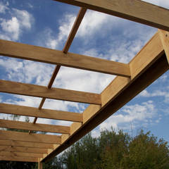 Proyecto - Dirección - Construccion de techo interior y pergola exterior - Mar del Plata.: Techos de estilo  por GRUPO CONSARQ