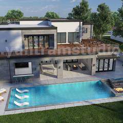 House Design Ideas Pictures L Homify Exterior Architectural Walkthrough Home Design With Pool Side Evening View By And Services