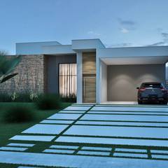 Residência Térrea: Casas familiares  por Rissetti Arquitetura, Moderno   