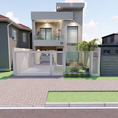 Sobrado Compacto: Casas pequenas  por Danilo Rodrigues Arquitetura, Moderno   