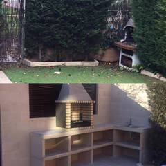 Reforma y rehabilitación de un jardín en Madrid: Jardines de estilo  de Almudena Madrid Interiorismo, diseño y decoración de interiores, Mediterráneo  