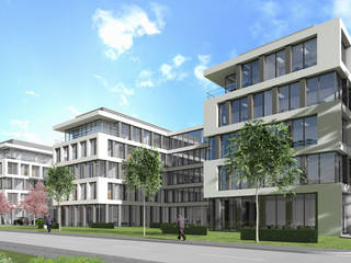 Bürogebäude Düsseldorf, Architekten Graf + Graf Architekten Graf + Graf พื้นที่เชิงพาณิชย์