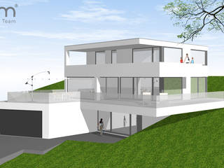 Bauhaus Villa am Hang, 2P-raum® Architekten 2P-raum® Architekten Modern Houses