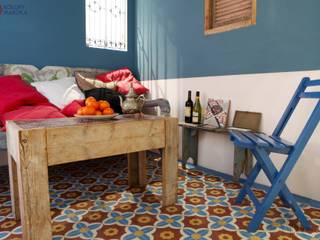 Aranżacje płytek cementowych w pokojach, Kolory Maroka Kolory Maroka Paredes y pisos de estilo mediterráneo