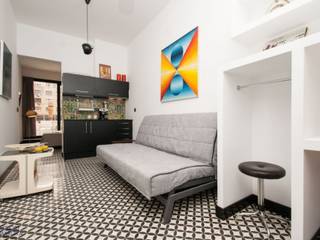 Aranżacje płytek cementowych w pokojach, Kolory Maroka Kolory Maroka Mediterranean style media room