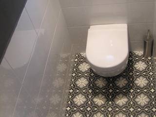 Aranżacje płytek cementowych w toaletach, Kolory Maroka Kolory Maroka Baños de estilo mediterráneo