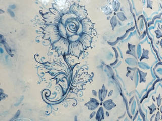 “Rosa azul”, ghenos ghenos Mediterranean style walls & floors