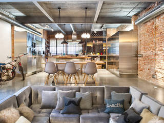 Bajo comercial convertido en loft (Terrassa), Egue y Seta Egue y Seta Rustic style living room