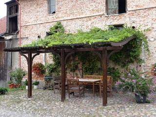 S-Line Pergola EcoCurves - Bespoke Glulam Timber Arches Garden design ideas