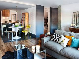 Decoración Accesible para vivienda Chic, decoraCCion decoraCCion Phòng khách phong cách Bắc Âu