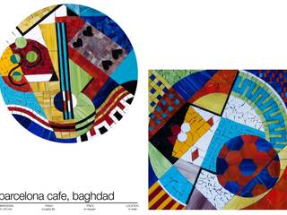BARCELONA CAFE , BAGHDAD ., Martin Brown Mosaics Martin Brown Mosaics Sala da pranzoTavoli