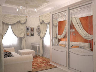 Комната для гостей в загородном доме в подмосковье, Гурьянова Наталья Гурьянова Наталья Classic style bedroom