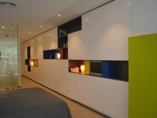 Apartamento mínimo, Albasini y Berkhout Arquitectura, S.L.P. Albasini y Berkhout Arquitectura, S.L.P. Modern living room