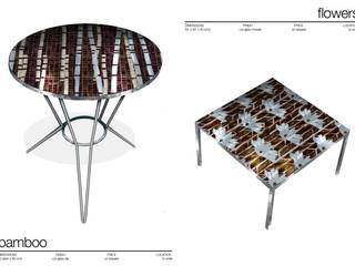 NEST AND SIDE TABLES, Martin Brown Mosaics Martin Brown Mosaics モダンデザインの ダイニング