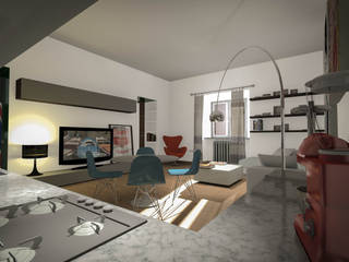 Appartamento privato - Bilocale, Marco D'Andrea Architettura Interior Design Marco D'Andrea Architettura Interior Design Living room
