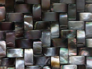 Black Lip Mother of Pearl Tiles, ShellShock Designs ShellShock Designs Nowoczesne ściany i podłogi