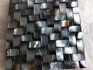 Black Lip Mother of Pearl Tiles, ShellShock Designs ShellShock Designs Paredes y suelos de estilo moderno