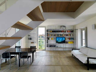 ZENALE DUPLEX, FTA Filippo Taidelli Architetto FTA Filippo Taidelli Architetto モダンデザインの リビング