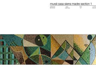 CASA SIERRA MADRE MEXICO , Martin Brown Mosaics Martin Brown Mosaics モダンな 壁&床