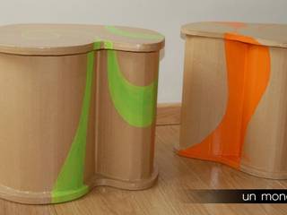 Tabouret Bicolore, Un Monde Carton Un Monde Carton オリジナルデザインの 子供部屋