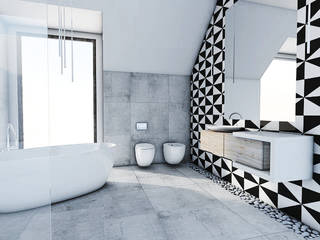 Salon łazienkowy, kilka odsłon., FOORMA Pracownia Architektury Wnętrz FOORMA Pracownia Architektury Wnętrz Baños escandinavos