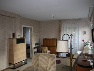 Vorher - Umbau, Holzerarchitekten Holzerarchitekten Moderne Wohnzimmer