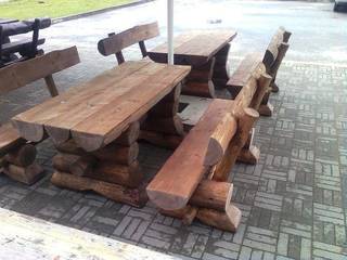 Rustic Garden Furniture Set for Pub and Beer Gardens in UK, Baltic Gardens Ltd Baltic Gardens Ltd Rustic style garden