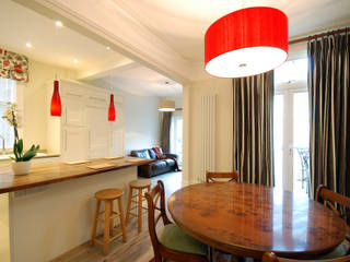 Creatio of open plan kitchen, Emmanuelle Lemoine Interiors Emmanuelle Lemoine Interiors Modern dining room