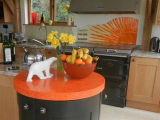 Sunrise Handmade Glass Splashback Glassification Eclectic walls & floors Tiles