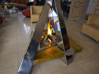 cheminée "feu de camp", Bloch Design Bloch Design Livings de estilo moderno
