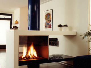 cheminée double face, Bloch Design Bloch Design Livings de estilo moderno