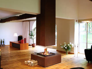 Cheminée de montagne - chalet, Bloch Design Bloch Design Phòng khách phong cách Bắc Âu Fireplaces & accessories