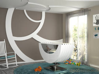 Mini cuna Moon, Ideas Interiorismo Exclusivo, SLU Ideas Interiorismo Exclusivo, SLU Modern nursery/kids room Beds & cribs