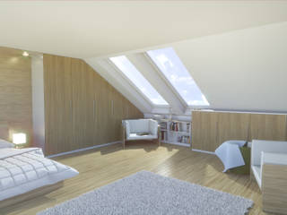 Schlafzimmer unter der Schräge, meine möbelmanufaktur GmbH meine möbelmanufaktur GmbH Modern style bedroom