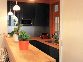 studio dans le marais, Agence KP Agence KP Modern kitchen Wood Orange