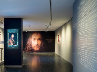 Ausstellung Museum Albrecht-Dürer-Haus , Nürnberg, Marius Schreyer Design Marius Schreyer Design 모던스타일 미디어 룸