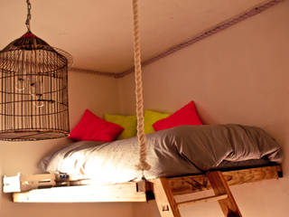 Departamento en el centro de la ciudad, amiko espacios amiko espacios Eclectic style bedroom Beds & headboards