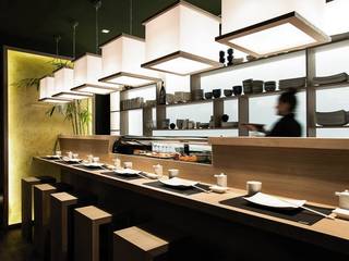 JAPIT - Sushi Bar, Ernesto Fusco Interior Designer Ernesto Fusco Interior Designer مساحات تجارية كتان Pink