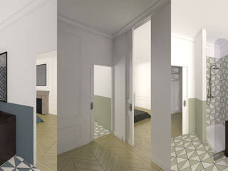 Rénovation Appartement Haussmannien - Champ de Mars, +33architectes +33architectes 모던스타일 주방