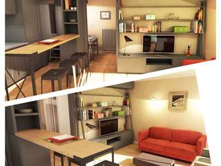 Aménagement sur-mesure d'un appartement, Design By Solène Utard Design By Solène Utard Dining roomTables