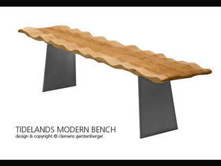 Tidelands Bench, GERSTENBERGER® GERSTENBERGER® Ruang Keluarga Gaya Eklektik