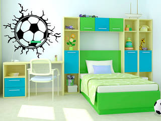 Wandtattoo - Fußball Risse K&L Wall Art Moderne Kinderzimmer Accessoires und Dekoration