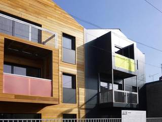 18 logements bois massif bbc Clichy 01, Allegre + Bonandrini architectes DPLG Allegre + Bonandrini architectes DPLG モダンな 家