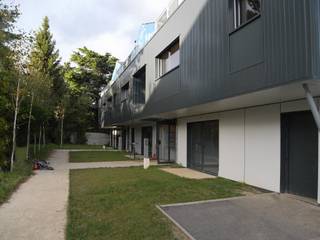 19 logements BBC bois massif Clichy 03, Allegre + Bonandrini architectes DPLG Allegre + Bonandrini architectes DPLG Moderne Häuser