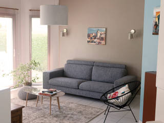Espace de vie moderne et confort, Gwenaelle Hoyet Gwenaelle Hoyet Modern living room