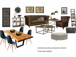 Mesa de comedor estilo industrial, Tatiana Doria, Diseño de interiores Tatiana Doria, Diseño de interiores Salle à manger industrielle