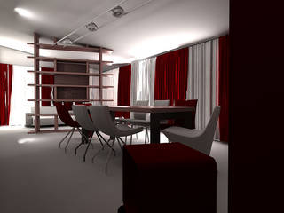 mansarda loft, linea contemporanea home linea contemporanea home Nowoczesny salon