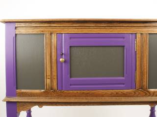 Upcycled vintage oak cabinet, Narcissus Road Furniture Design Narcissus Road Furniture Design Eklektyczny salon