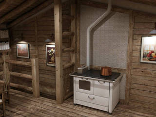 Cascina di Montagna, studiosagitair studiosagitair Rustic style kitchen